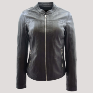 Fitted Womens Black Leather Jacket