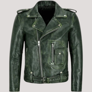 Green Leather Jacket Outfit