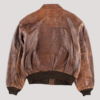80s A2 Flight Vintage Style Military Leather Distressed Jacket - Image 2