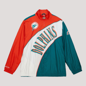 Miami Dolphins Arched Windbreaker Retro Lined Jacket