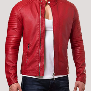 Real Red Leather Jacket