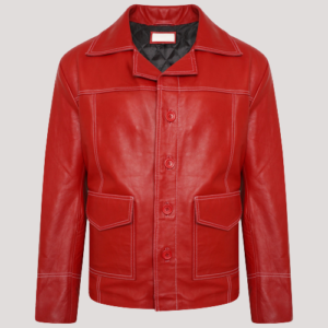 Red Fight Club Leather Jacket