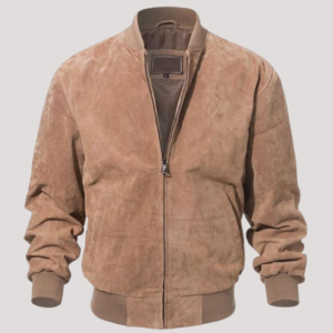 Suede Leather Bomber Jacket