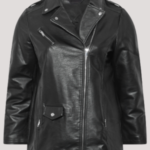 Black Fake Leather Jacket