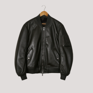 Bomber Style Leather Jacket