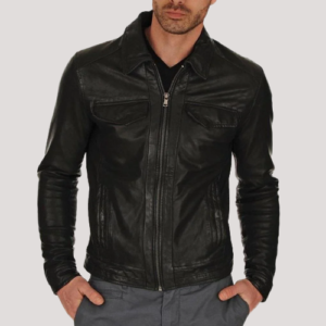 Casual Leather Jacket Mens