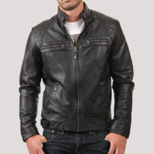 Classic Leather Black Jacket Mens