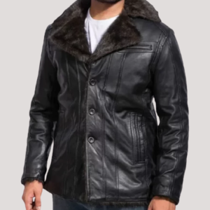 Faux Fur Leather Jacket Mens