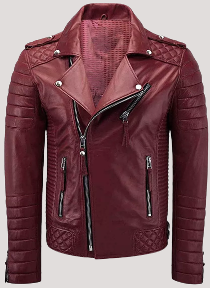 Faux Leather Maroon Jacket