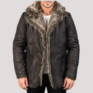 Leather Jacket With Fur Trim