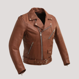 Mens Leather Motorcycle Jacket With Armor