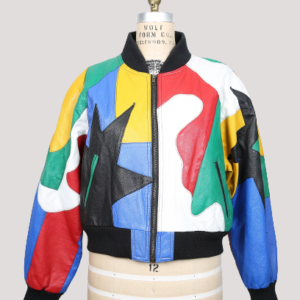 Multi Colored Leather Jacket