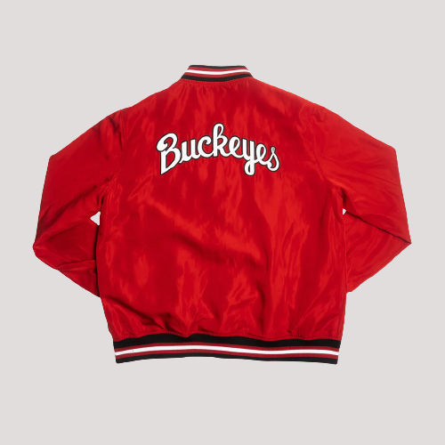 Ohio State Vintage Buckeyes Script Bomber Varsity Jacket - Image 2