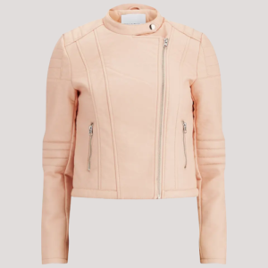 Peach Leather Jacket