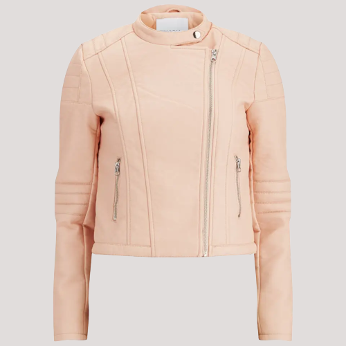 Peach Leather Jacket