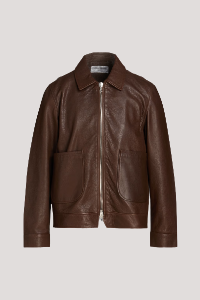 Pebbled Leather Jacket