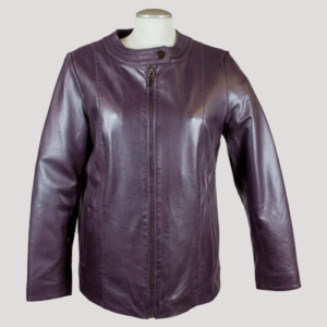 Plus Size Real Leather Jacket