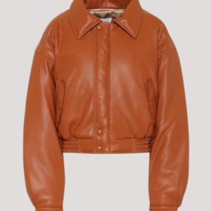 Vegan Leather Bomber Jacket