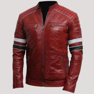 Vintage Cafe Racer Leather Jacket