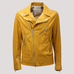 Yellow Leather Jacket Men