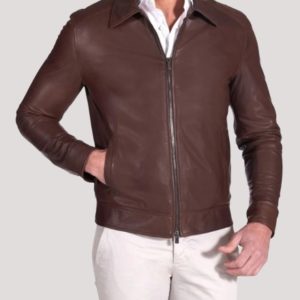 Collar Leather Jacket