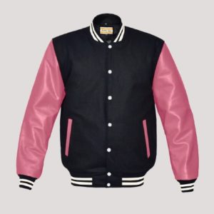 Pink And Black Leather Jacket