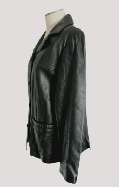 Women's Preston & York Black Leather Jacket - Image 3