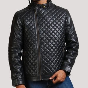 Quilted Leather Motorcycle Jacket