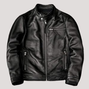 Black Leather Jacket Mens Biker