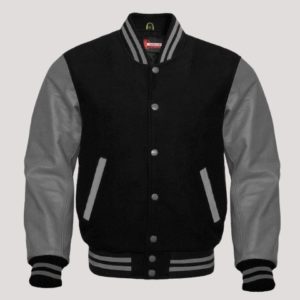 Black Leather Letterman Jacket