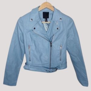 Blue Leather Jacket Forever 21