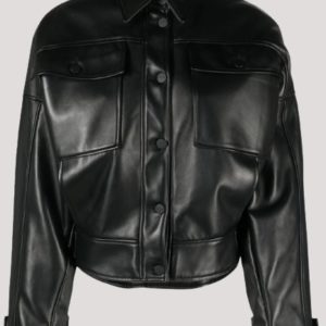 Button Down Leather Jacket