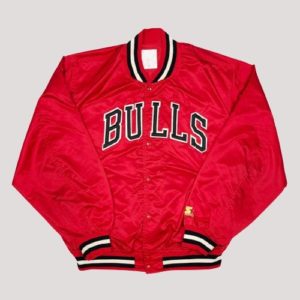 Chicago Bulls 50th Anniversary Gold Logo Starter Jacket