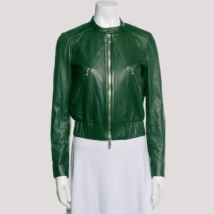 Coach Green Leather Jacket