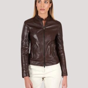 Dark Brown Leather Jacket Outfit Womens