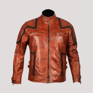 Leather Jacket Biker Mens