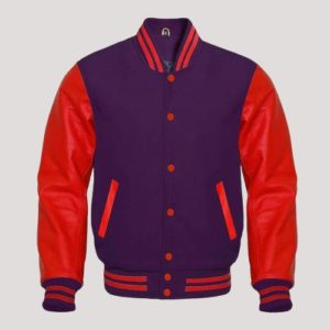 Letterman Jacket With Leather Sleeves