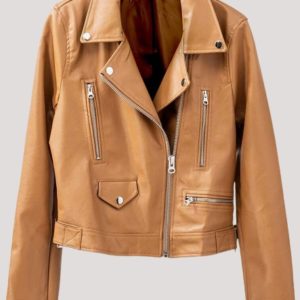 Light Tan Leather Jacket Womens