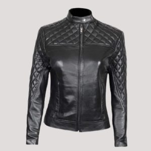 Slim Leather Jacket Womens