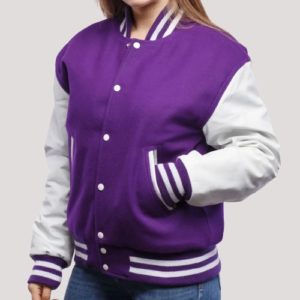 Women's Varsity Jacket Leather Sleeves