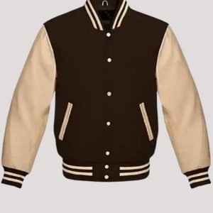 Youth Letterman Jacket With Leather Sleeves