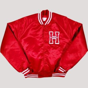 80’s Harvard Crimson Red Bomber Jacket