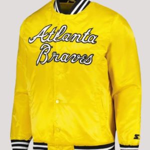 Atlanta Braves Gold Cross Bronx Fashion Jacket