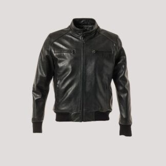 Black Leather Flight Jacket
