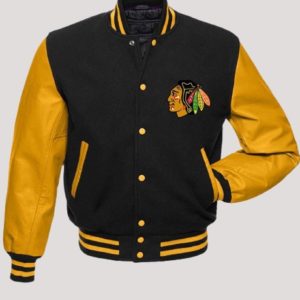 Chicago Blackhawks Black And Yellow Jacket