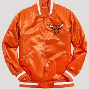 Chicago Bulls Orange Varsity Jacket