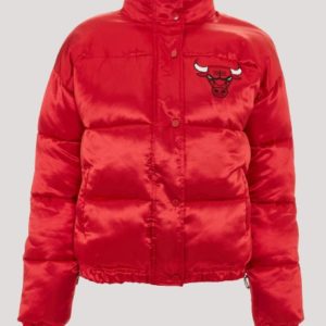 Chicago Bulls Red Puffer Jacket