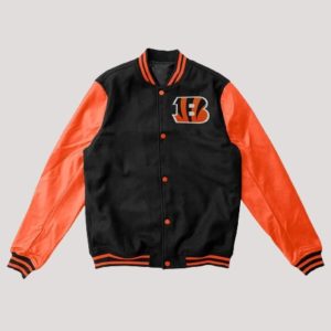 Cincinnati Bengals Varsity Orange And Black Jacket