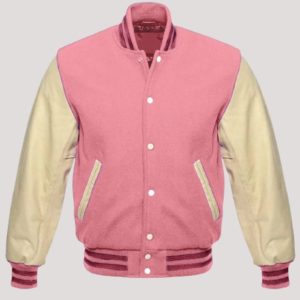 Creams And Pinks Varsity Jacket