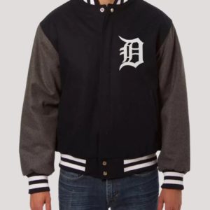 Detroit Tigers Black And Gray Jacket